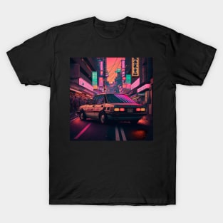 80's style Tokyo City Illustration T-Shirt